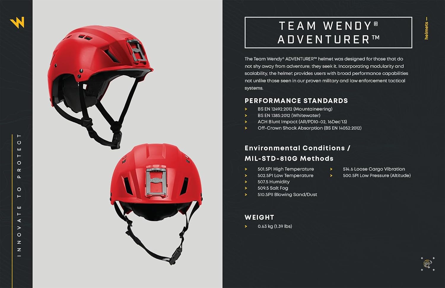 Team Wendy Adventurer Bump Helmet | Hiking, Outdoor Trekking, Orienteering | Precise Fit | Mount Lights or Camera | ACH Blunt Impact Protection