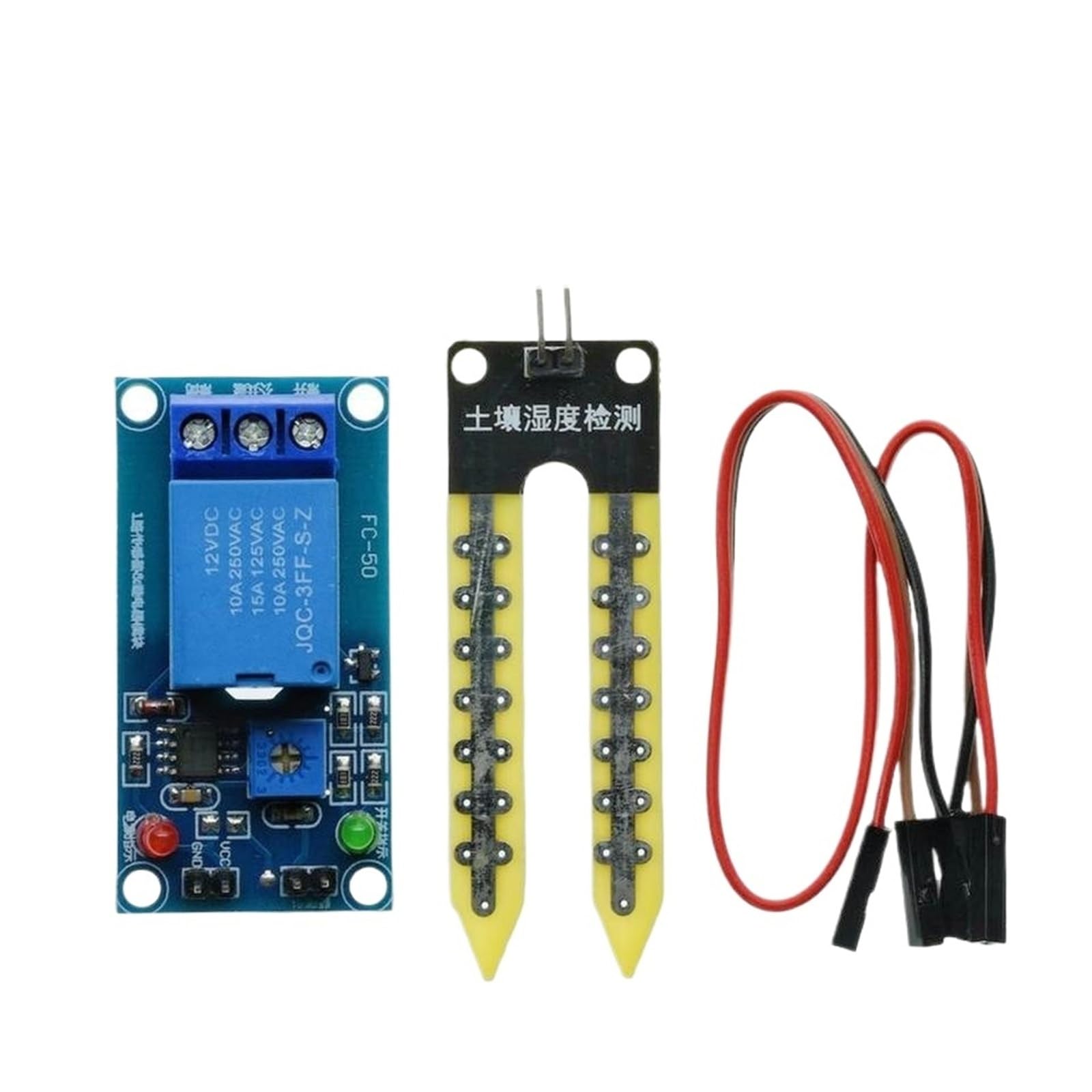 Módulo sensor capacitivo de humedad del suelo/Módulo de control de relé con pantalla digital de humedad del suelo Riego automático(5V Soil Relay)
