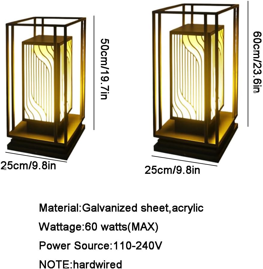 Pack of 1 Outdoor Floor Lamp Lawn Lamp, Floor Lamp, Post Cap Outdoor Pillar Waterproof IP54 Lights Outdoor Light Fixture Landscape Lighting & Accessories