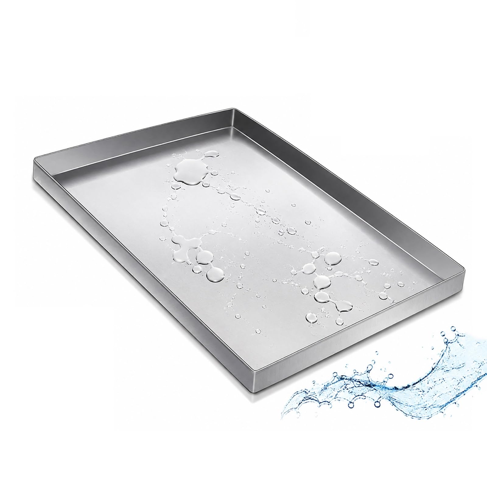 Bandeja De Goteo Acero Inoxidable 304, Colectora Agua Resistente, ContencióN Fugas Y Drenaje A Prueba óXido Para Cafeteras(50x50cm/20x20")