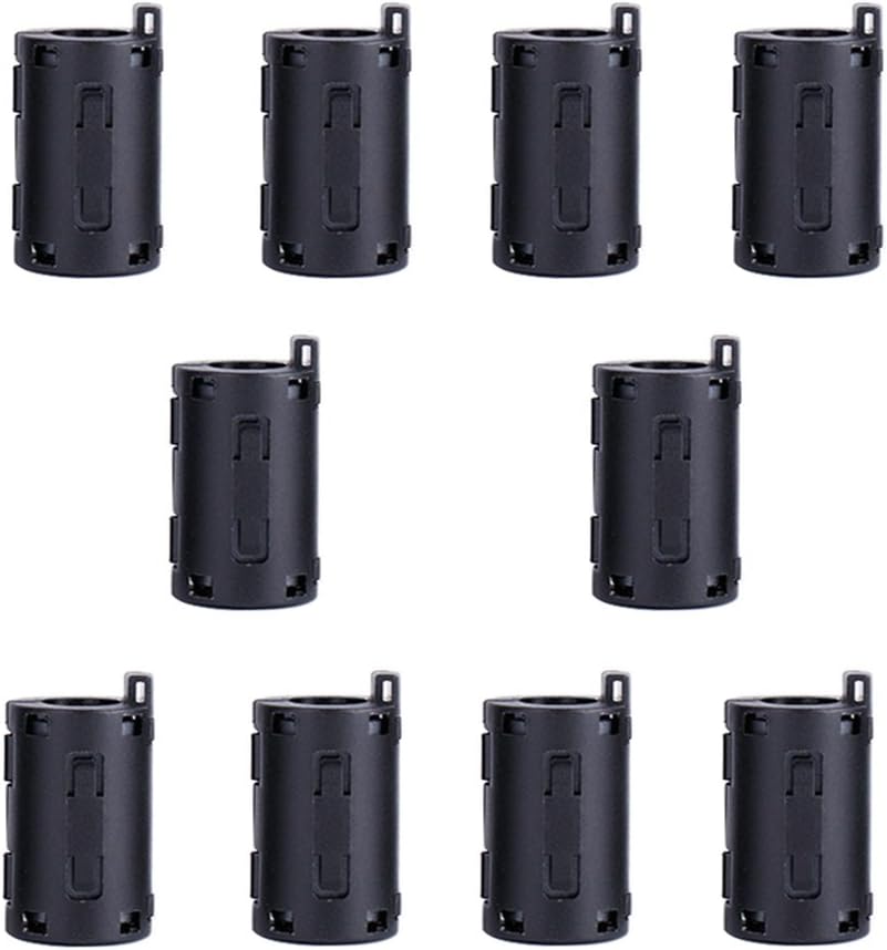Dreamtop 10Pcs Clipon Noise Filter Ferrite Ring Core RFI