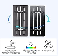 Vista 8 de RED WOLF Front License Plate Bracket Holder Frame Tag Universal for Car Truck Van SUV with 6 Screws and Wrench Kit Black Easy Mount