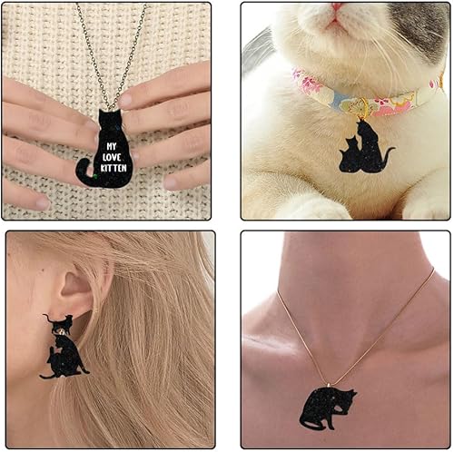 Miniatura 4 de Finyoffiy Molde de resina para gatos, moldes epoxi de silicona con diseño de animales, molde de fundición colgante para bricolaje, joyería, collar,