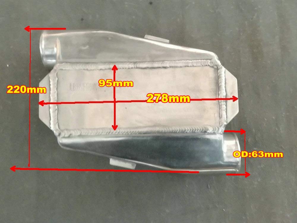 30 cm x 30 cm x 4,5 cala uniwersalna chłodziarka powietrza do wody aluminiowa turbo 180 stopni wylot wlotowy 3" 76 mm rura bar i wymiennik ciepła płytowy