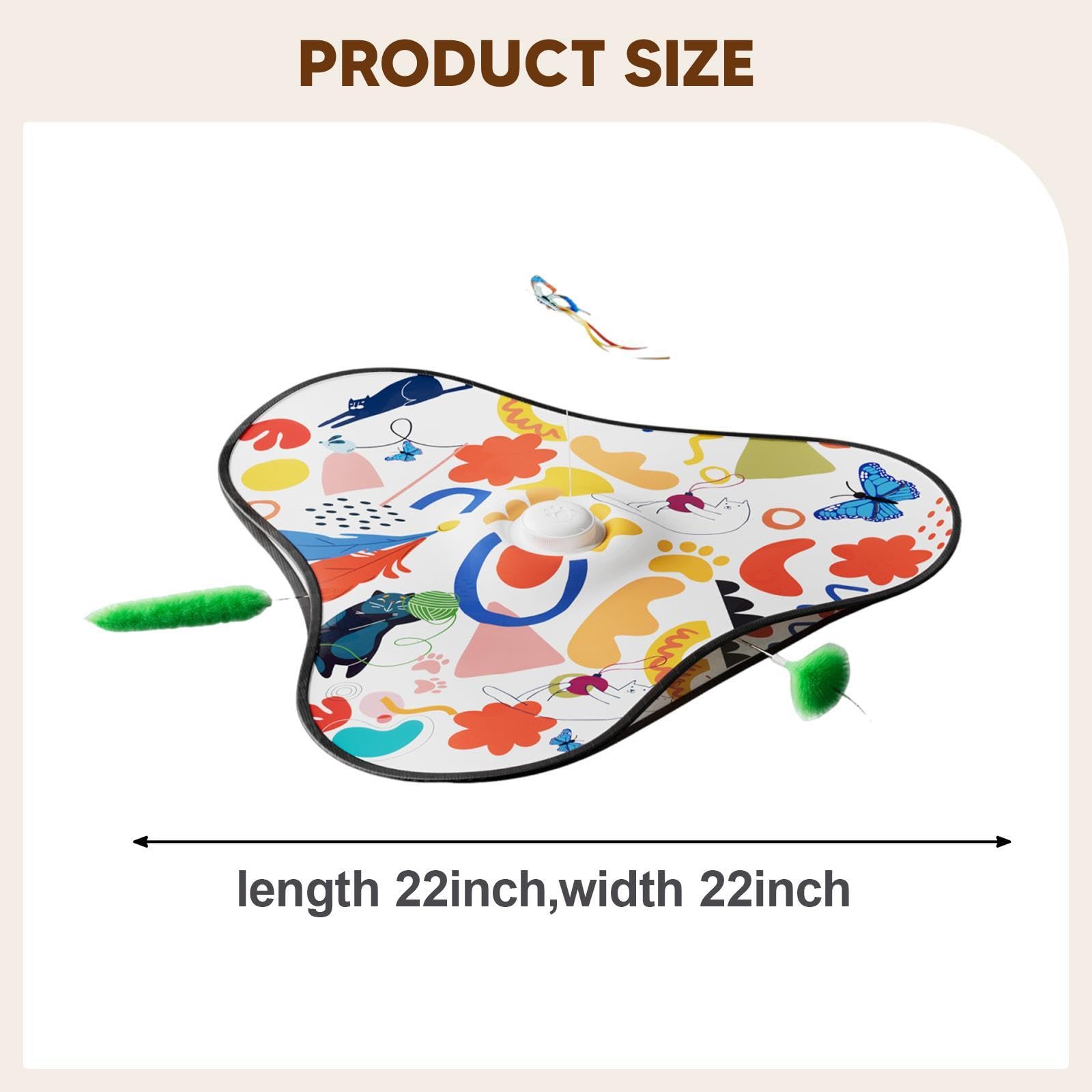 Juguete Interactivo para Gatos, Juego de Escondite, Juguete para Gatos, Juguete de Actividades para Mascotas, con Plumas.