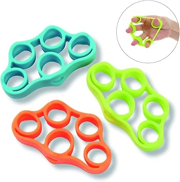 Amazon Sunny Bran 指 握力 トレーニング ハンドグリップ リハビリ エクササイズ シリコン製 指を広げる力を伸ばす 3個入り Sunny Bran スポーツ アウトドア
