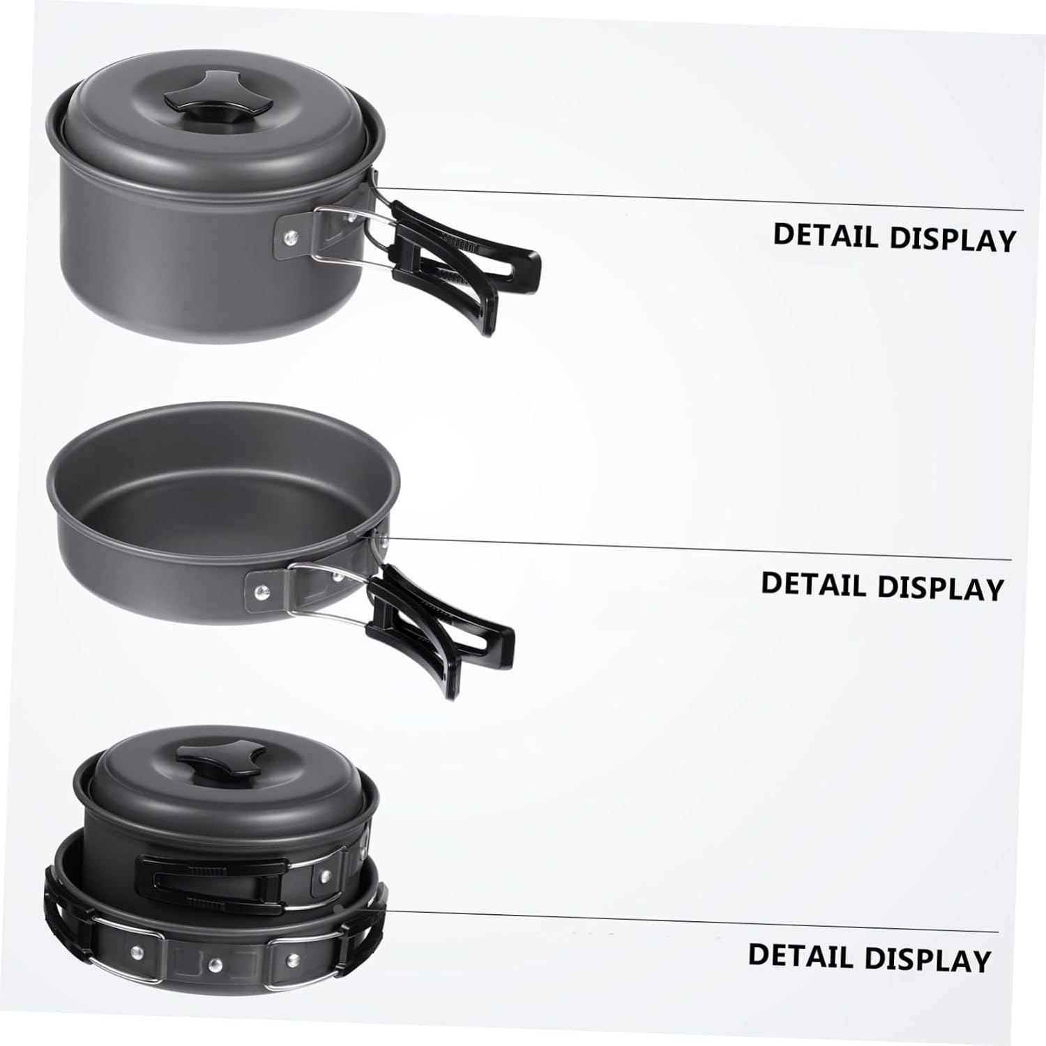 Campfire Cooking Lightweight Camping Pan Cooking Utensils Kit for Hiking