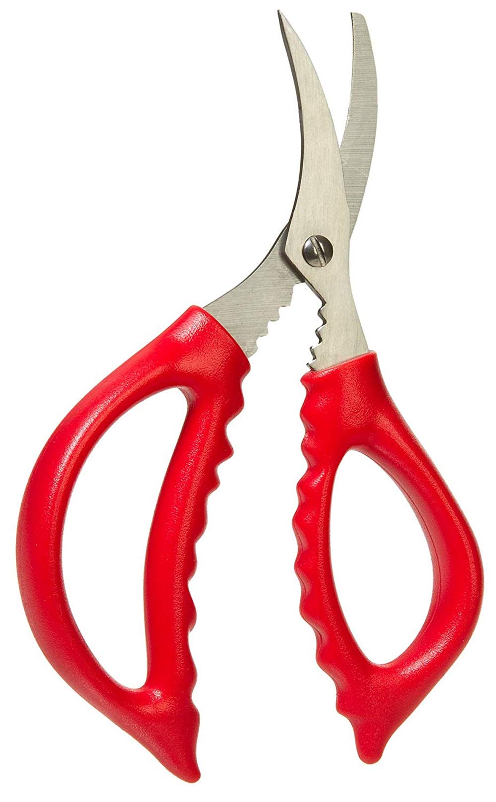 Eprhy Red Sharp Kitchen Seafood Scissors Multifunction Purpose Utility Cooking Scissors For Chicken Meat King Crab Lobster Shellfish Crawfish Fish Poultry Vegetables Household Necessity Stainless Steel