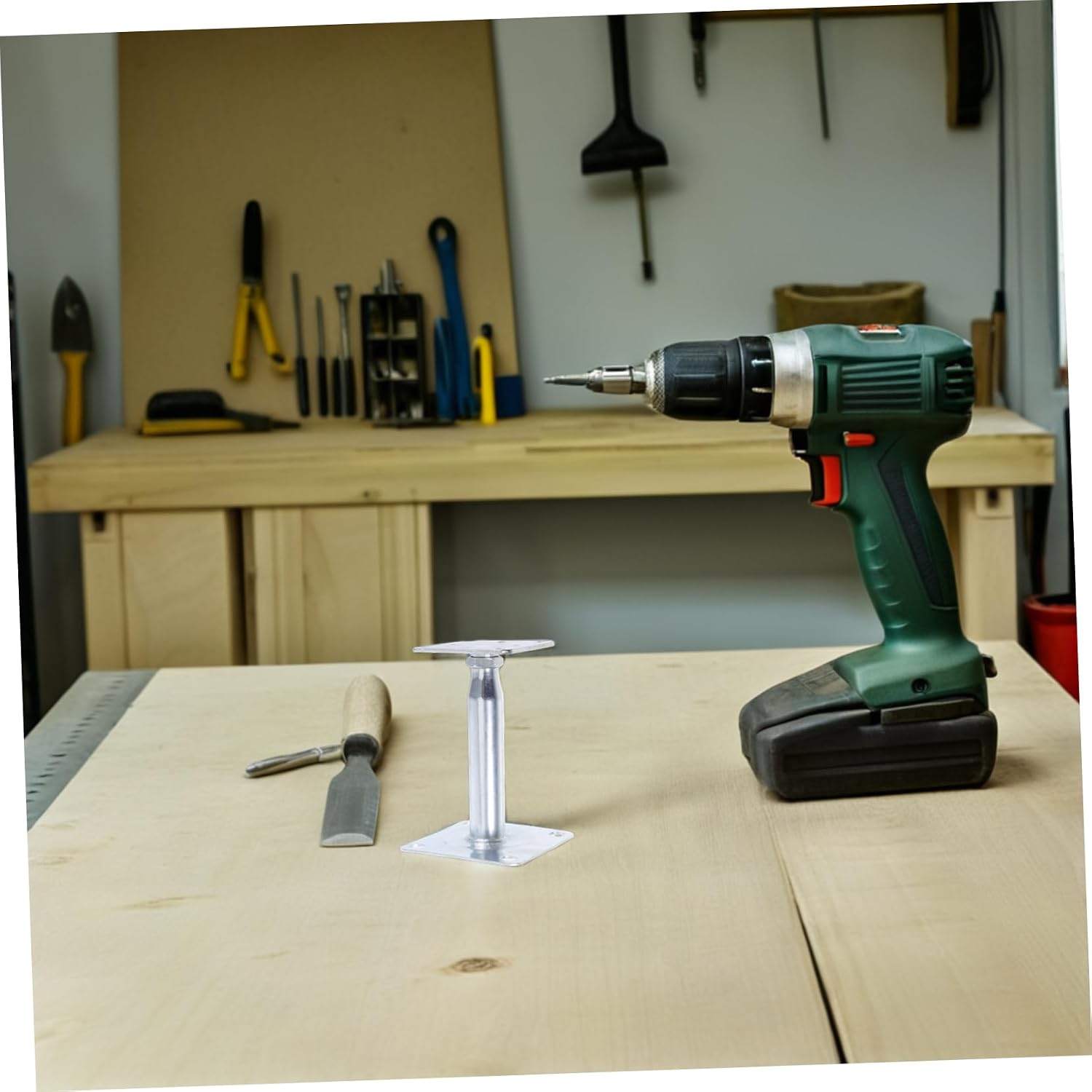 Adjustable Jack Support Bracket for Trucks Telescoping Floor Jack Pole for Bed Frame and Cabinet