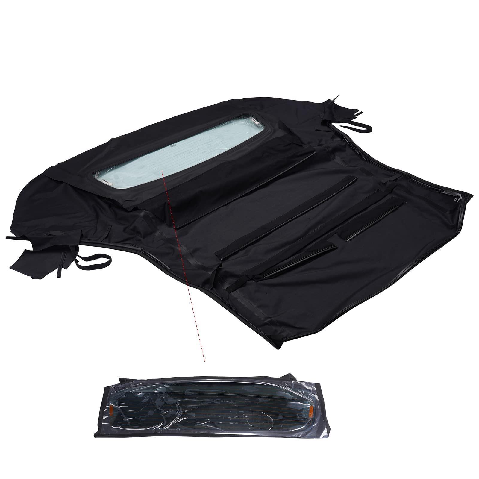 Bisenya Soft Top Convertibile con Finestra di Vetro riscaldata 00422-94 Compatibile con Mu-Sta-NG 2005-2014 10-11-MUS-023 MPDY2635