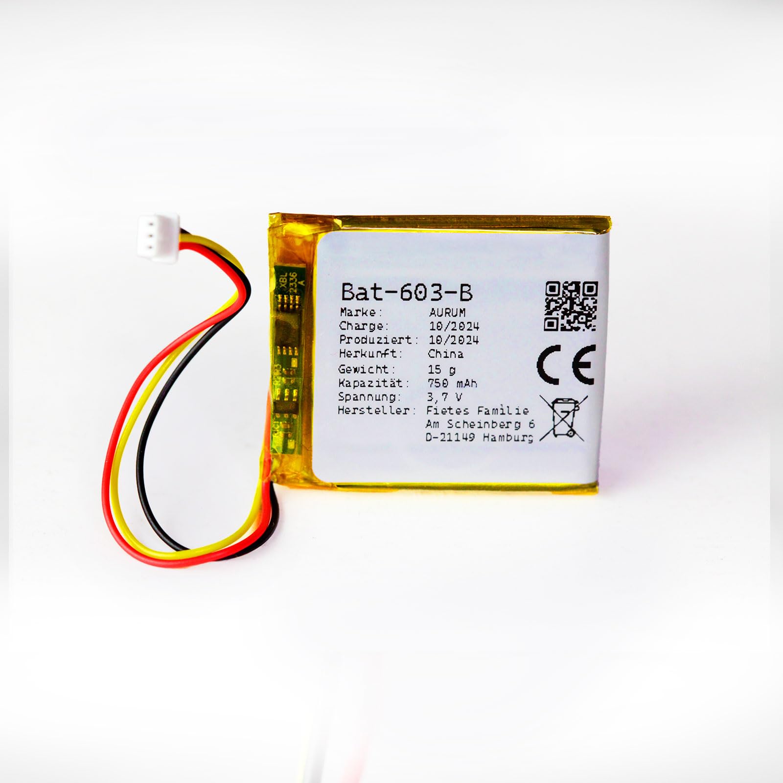 AURUM Batterie pour Babyphone GHB, BOIFUN, Lionello, Luvion, etc. (Type B)