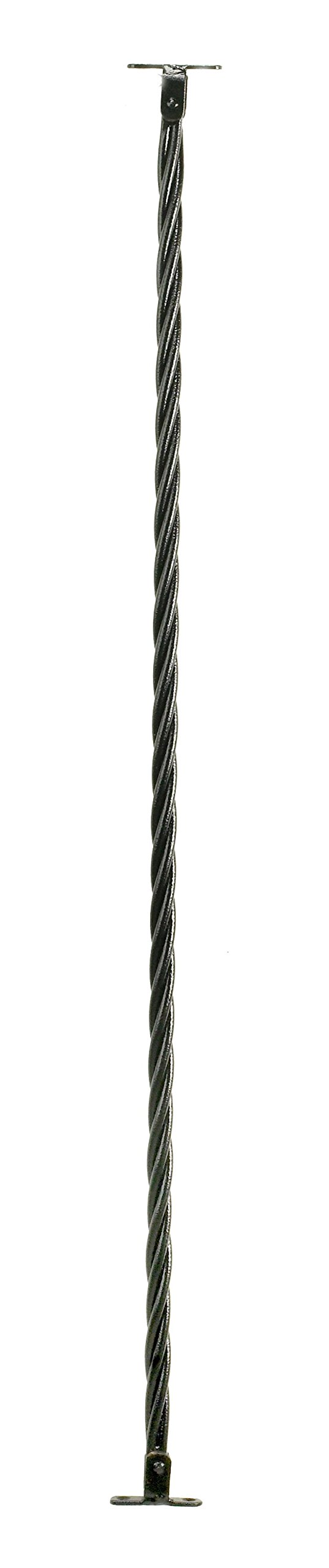 Wrought Iron Twisted Stair Spindle with Fixed Adjustable Brackets - Different Designs Available (Plain Twist)