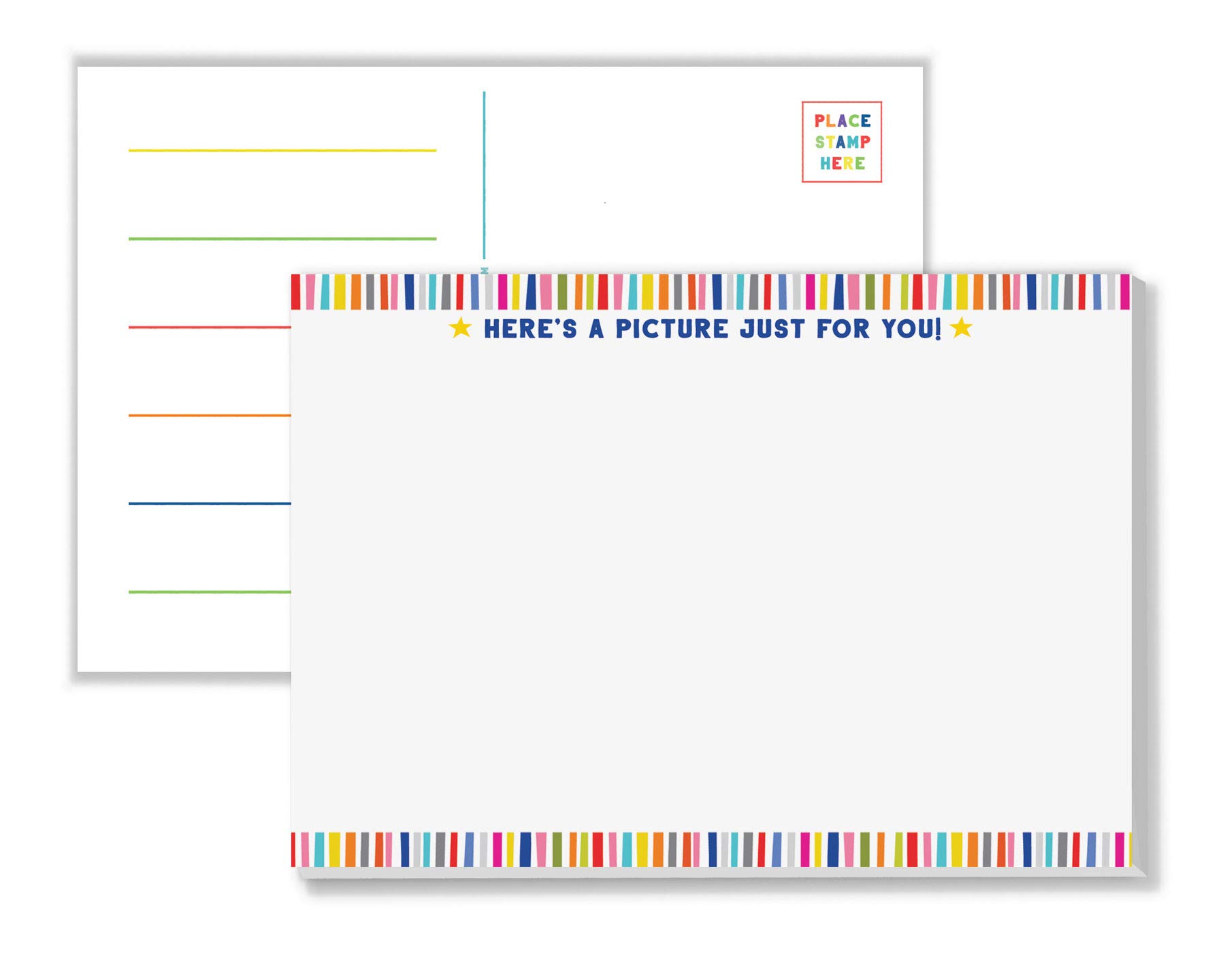 Tiny Expressions - Kid's Coloring Postcards (Pack of 50) | Premium Postcards for Kids | Thinking of You Post Cards for Friends and Family multicolored