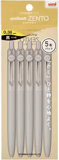 三菱鉛筆 水性ボールペン uniball ZENTO スタンダード 0.38 クラウド 5本パック HUBNZSC385P23