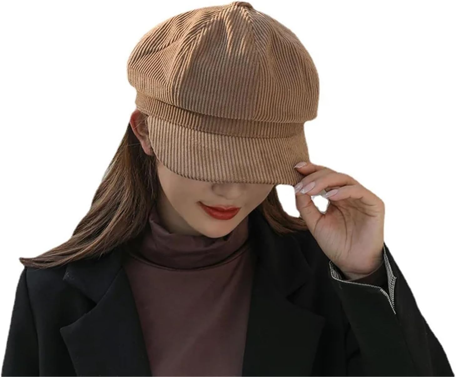 Women Beret Women Beret Hats for Women Retro Four Seasons Literary Leisure Cap Soft Women Beret for Decoration(Black)
