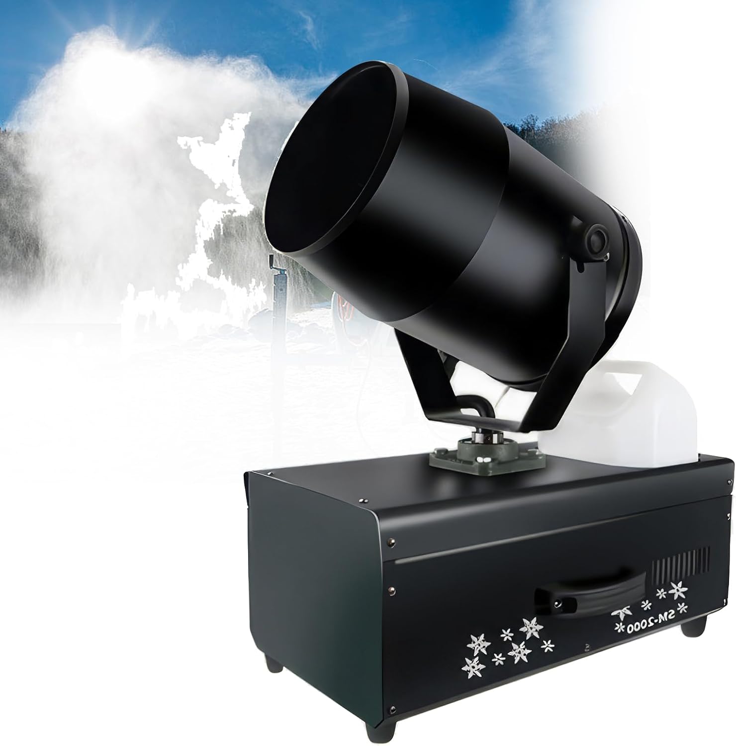 2000W Snow Machine, Powerful Artificial Snow Machine for 50㎡, Snowflake Machine 180° Shake Head, 4-8M Spray Distance, Snowflake Blizzard Effect for Outdoor and Indoor Stage Dj Party, Wedding
