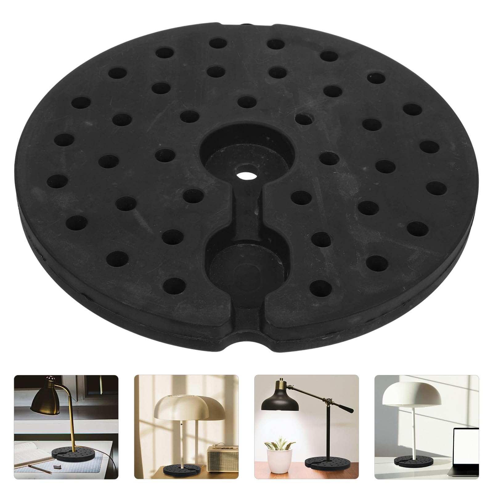 MERRYHAPY Base Lestée pour Lampadaire en Fer 27 Cm X 2,2 Cm Surface Lisse, Accessoire Stabilisateur pour Usage Bureau et Salon