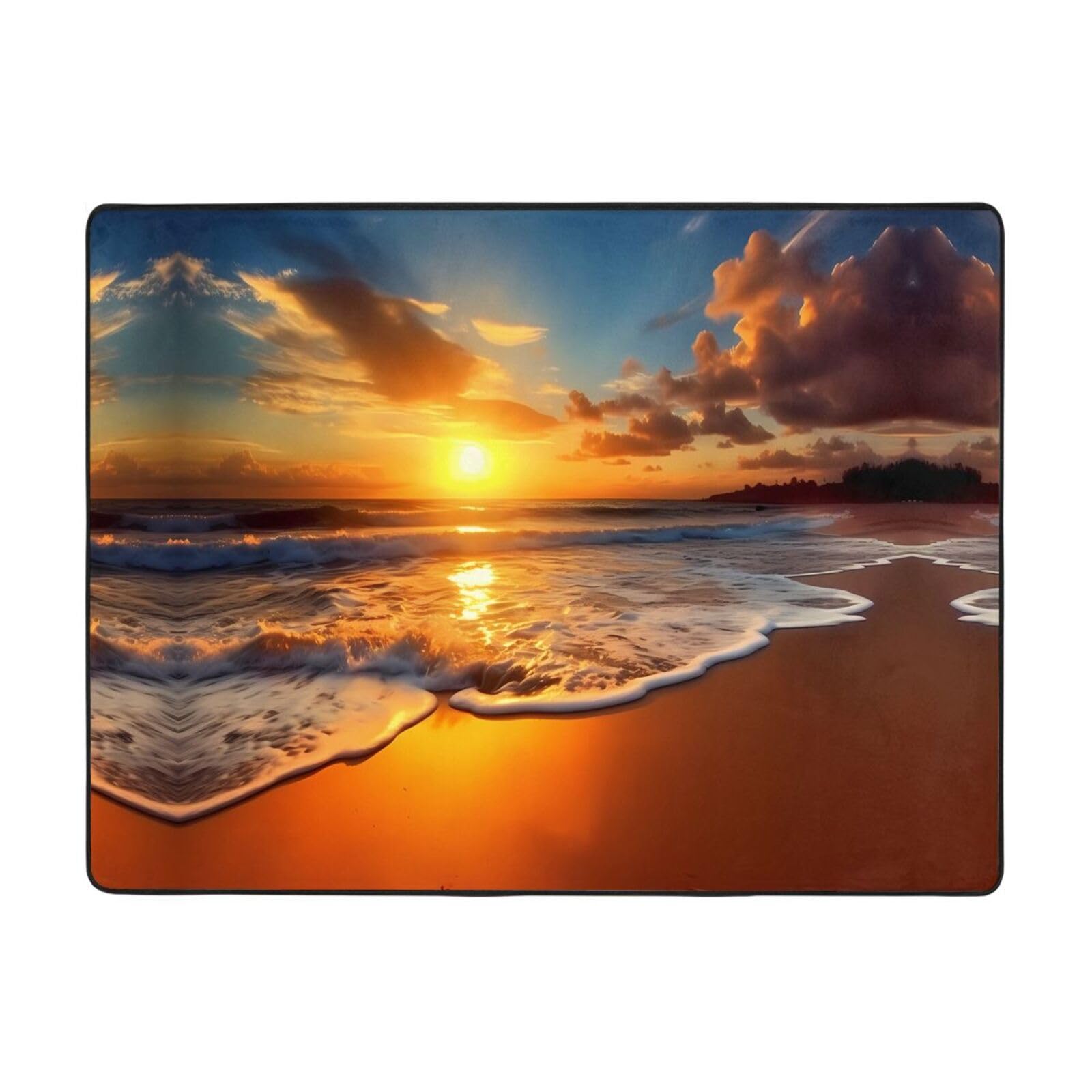 Tapis de plage coucher de soleil BONDIJ pour votre buanderie ou salle à manger