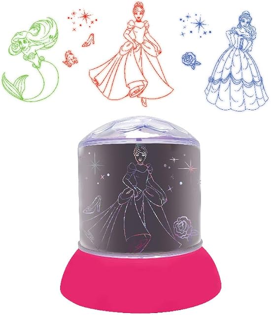 LEXIBOOK NLJ030DP Nightlight, Luminous projections on The Ceiling, Disney Princess Icons, Kids Bedroom lamp, Colour Decorative Light