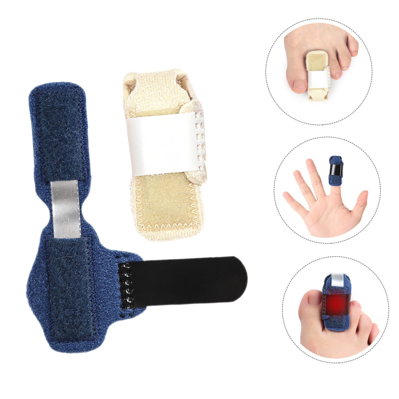2Pcs Toe Splints for Broken Toe Injury Breathable Skin Friendly Toe Wraps and Supportive Straighteners for Enhanced Comfort and Protection