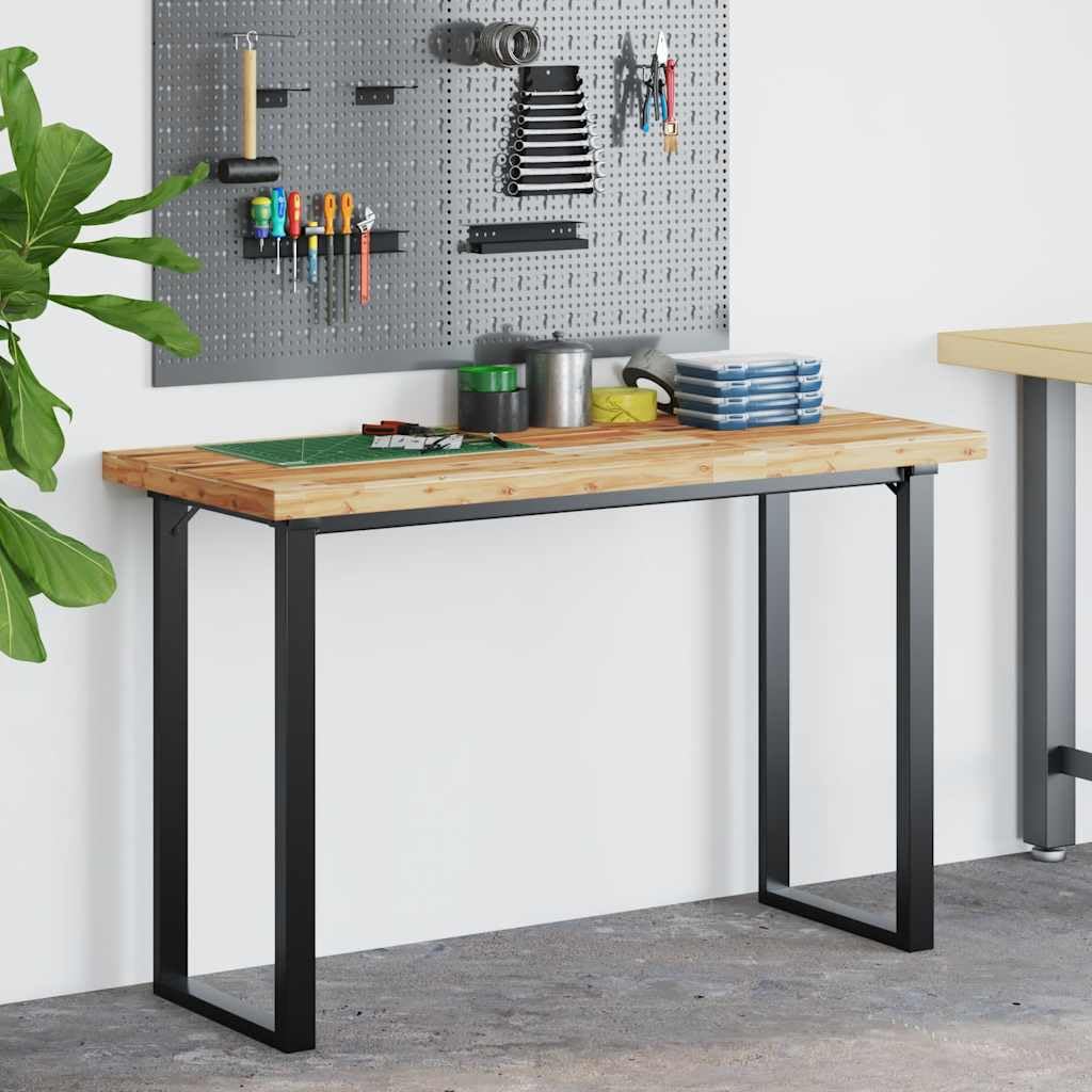 Mangloder Schreibtischplatte aus Akazien-Massivholz mit Ölbeschichtung 120 x 50 x 4 cm, rechteckig, als Schreibtischzubehör für Tischgestell, kabelkanal und homeoffice Arbeitsplatz