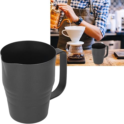 Miniatura 8 de Jarra espumadora de leche negra capacidad de 304fl oz acero inoxidable 304 de grado alimenticio con forma de águila boquilla gruesa para café al