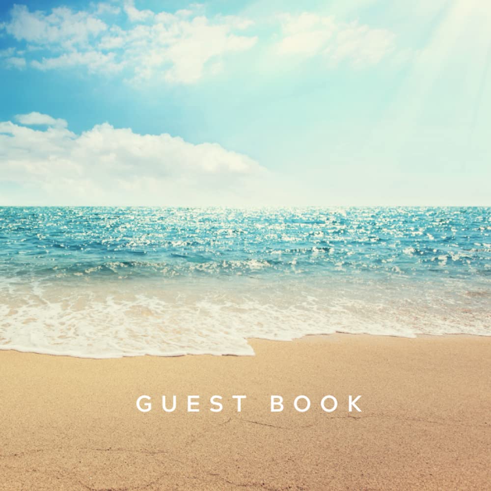 Guest Book: Visitor Guest Book for Vacation Home | Beach House Rental Guest Sign in Log Book for Airbnb, VRBO, Bed & Breakfast, Guest House, Holiday ... Sand Beach Guestbook (Premium Cream Paper)