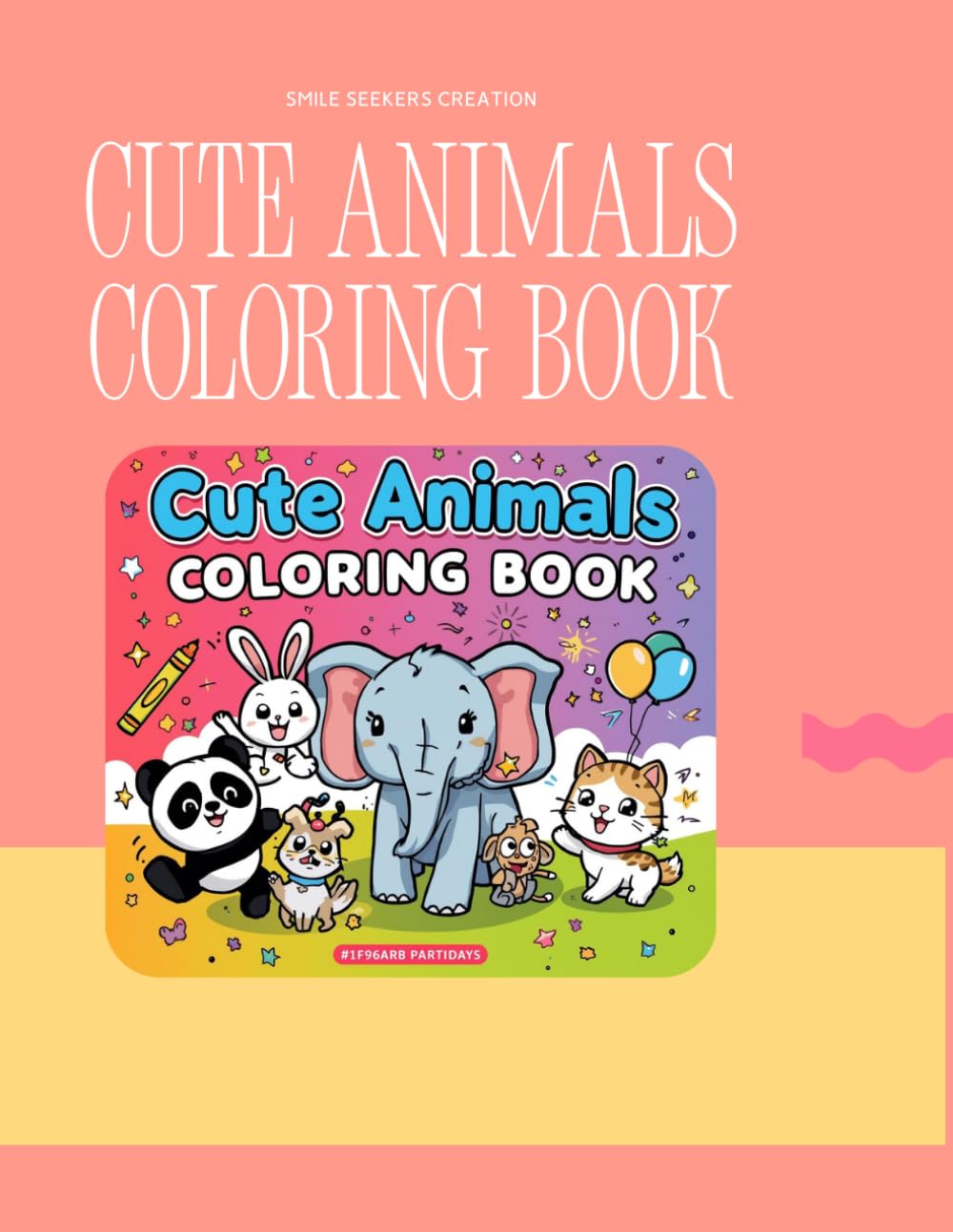 Cute Animals Coloring Book for Kids Ages 3–5