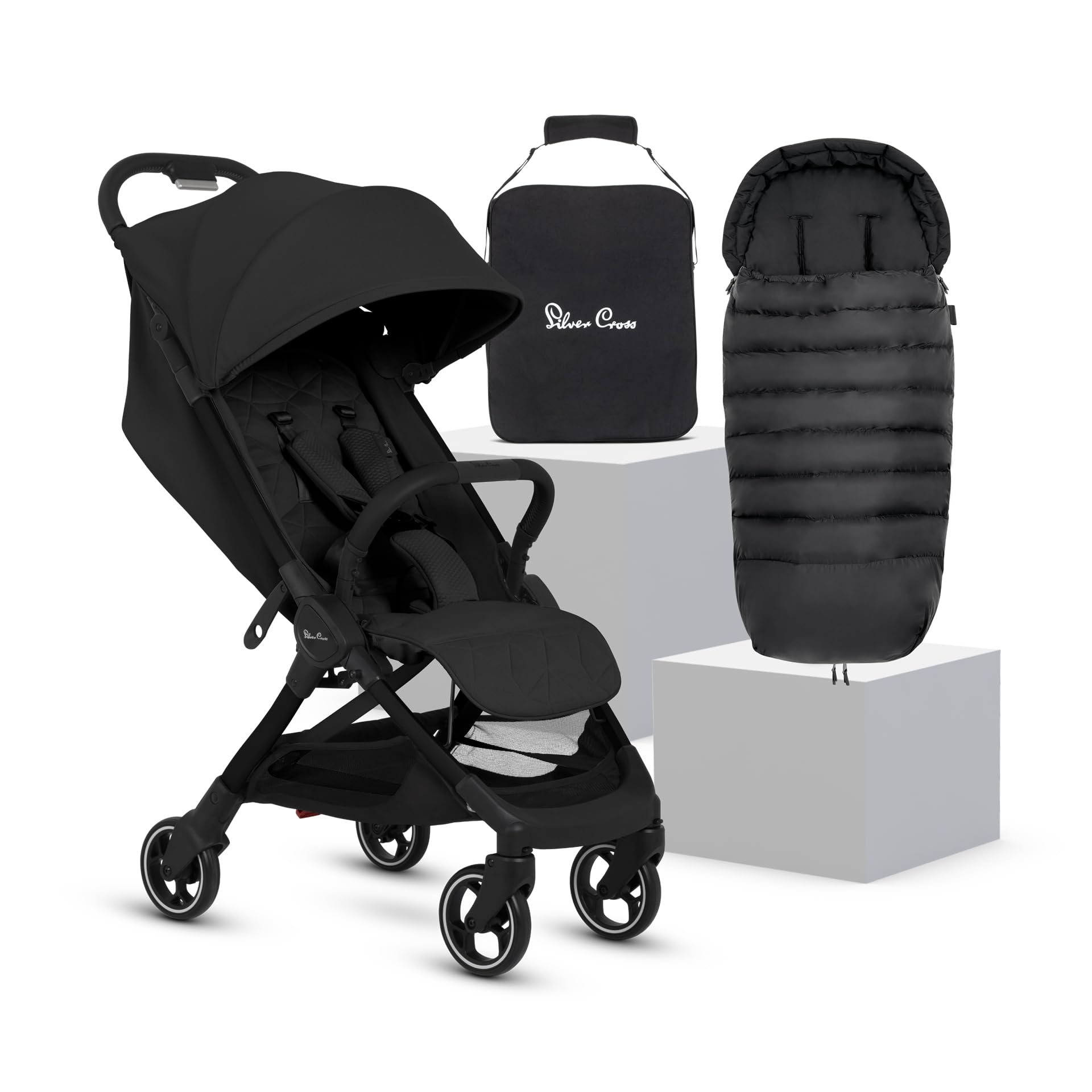 Silver Cross - Clic 2 Compact Stroller & Travel Bag - Travel Stroller For Life On The Go - Foldable & Lightweight - Suitable From Birth To 4 years - Cobble — view 14