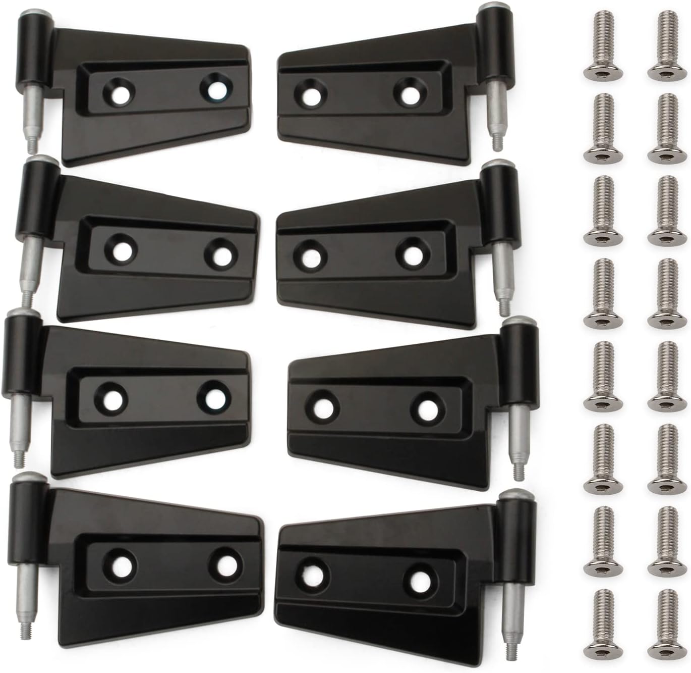 MITZONE Wrangler Door Hinge Kit Compatible with 2007-2018 Jeep Wrangler JK Replace 925-054 925-053