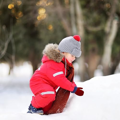 Miniatura 7 de ONESING 5 pares de mitones negros para bebés, guantes cálidos para recién nacidos, guantes de invierno para bebés y niñas