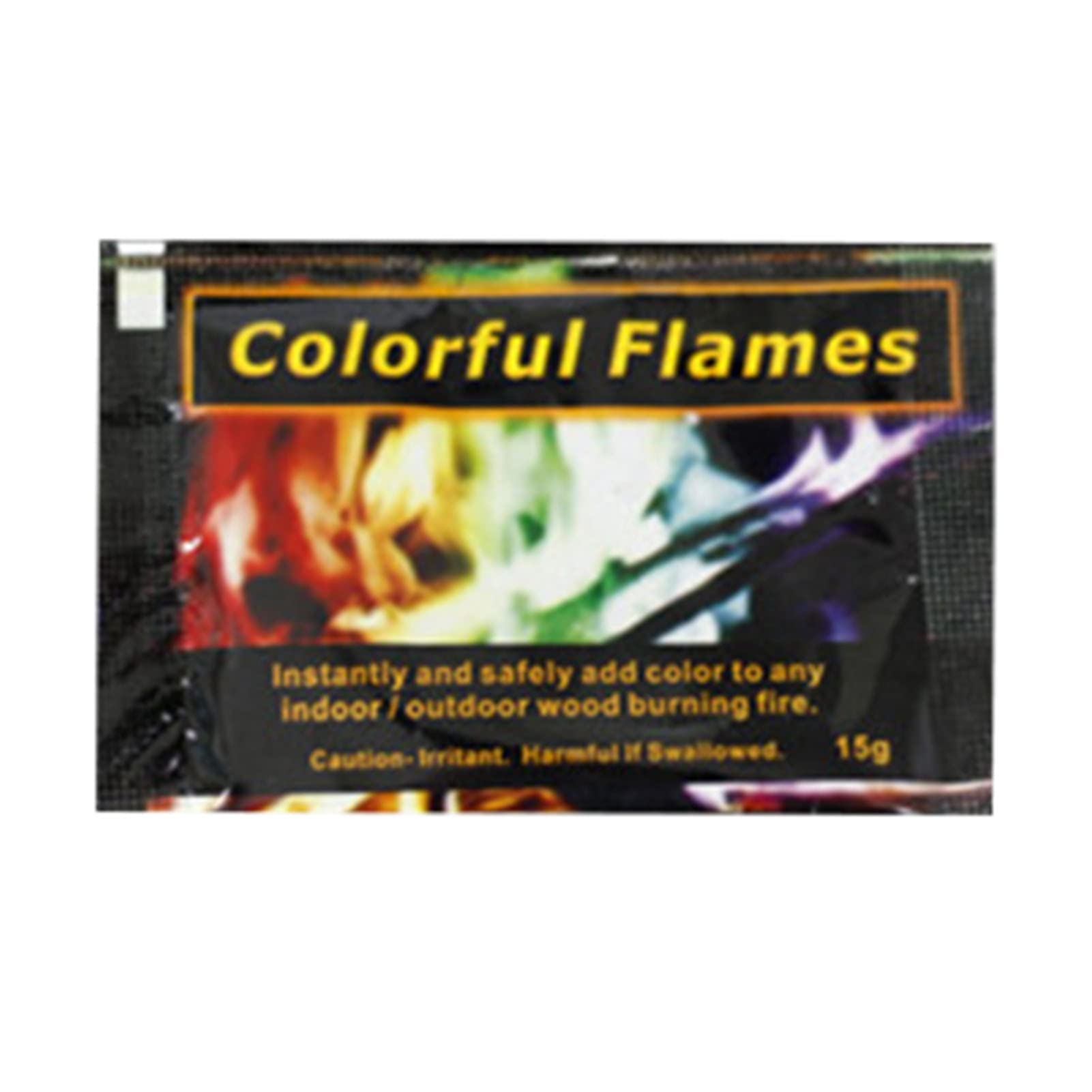 Topyond Colored Flame Powder, Long Lasting Color Changing Fire Packets, Vibrant Green Blue Purple Flames for Campfires, Bonfires, Indoor Outdoor Use (15g)