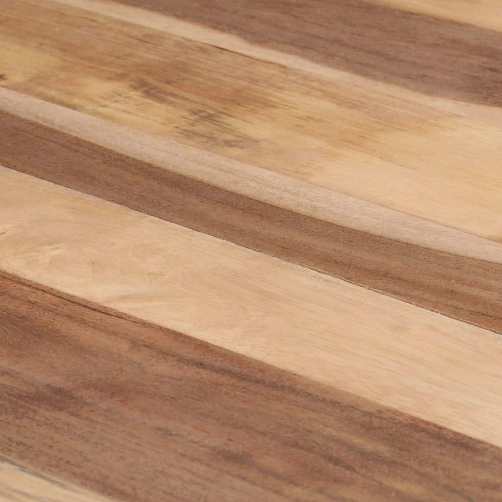Table à manger 140 x 70 x 75 cm en bois massif d'acacia avec pieds en acier - Table à manger extensible et stable pour cuisine, salle à manger