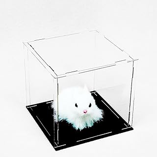 Clear Acrylic Display Case Box ，Versatile Collectibles Display Dustproof Showcase with Thickening Base，for Display Action Figures Home Storage Organizing Toys (4x4x4 inch/10x10x10cm)