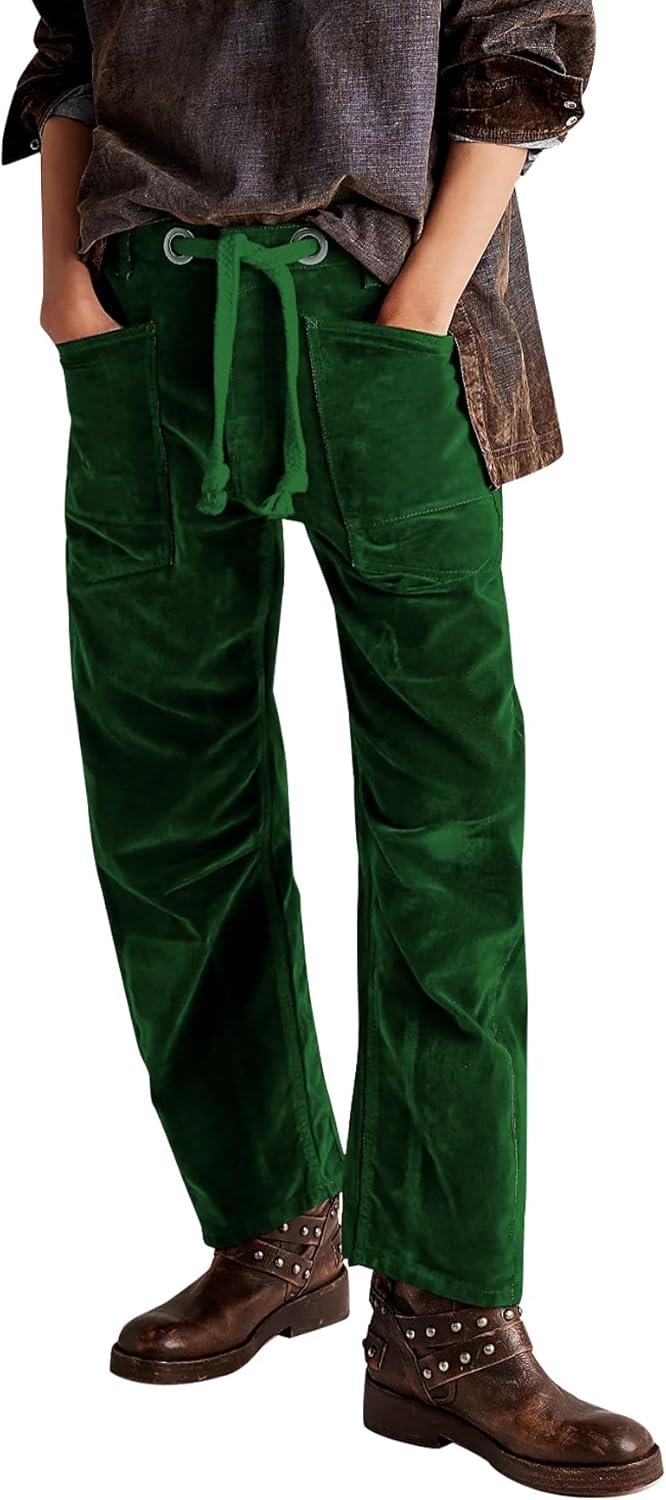 LifeShe Women Velvet Pants Baggy Barrel Velour Pants Nigeria Ubuy