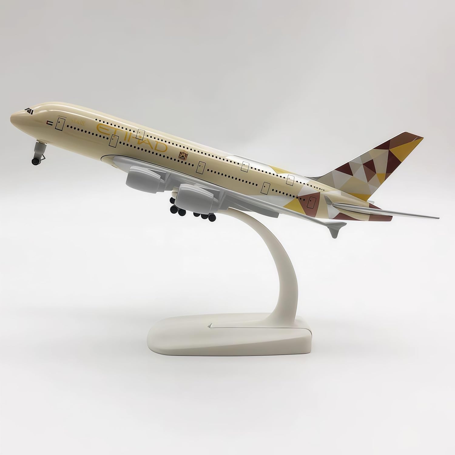 Etihad A380 1:300 Scale Diecast Alloy Model Aircraft for Desk Display Collectible Aviation Gift