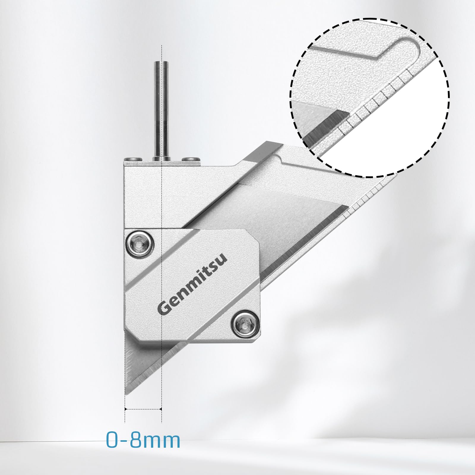Genmitsu Schleppmesser-Fräser für CNC-Fräsmaschinen, Präzisions-3,2 mm (1/8")-Welle mit Doppellager, schneidet Vinyl, Karton, Kunststoff und Gummi mühelos, 10 Klingen im Lieferumfang enthalten