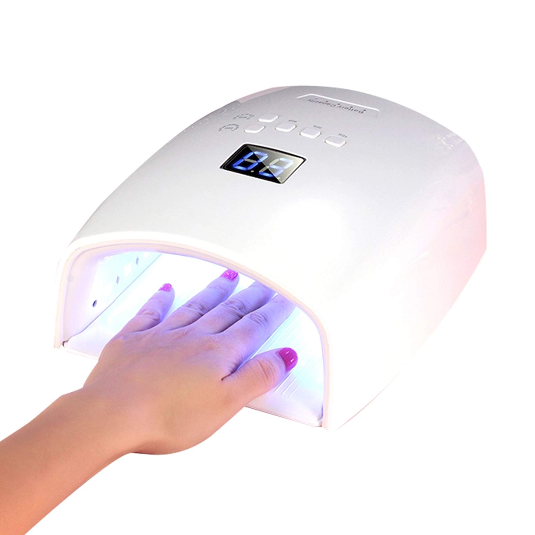 Essiccatore per lampada per unghie in gel ricaricabile da 48 W - Batteria da 7800 mAh Portatile Cordless 5 Timer Impostazione Lampada per fotopolimerizzazione a LED UV per gel e smalto normale per s