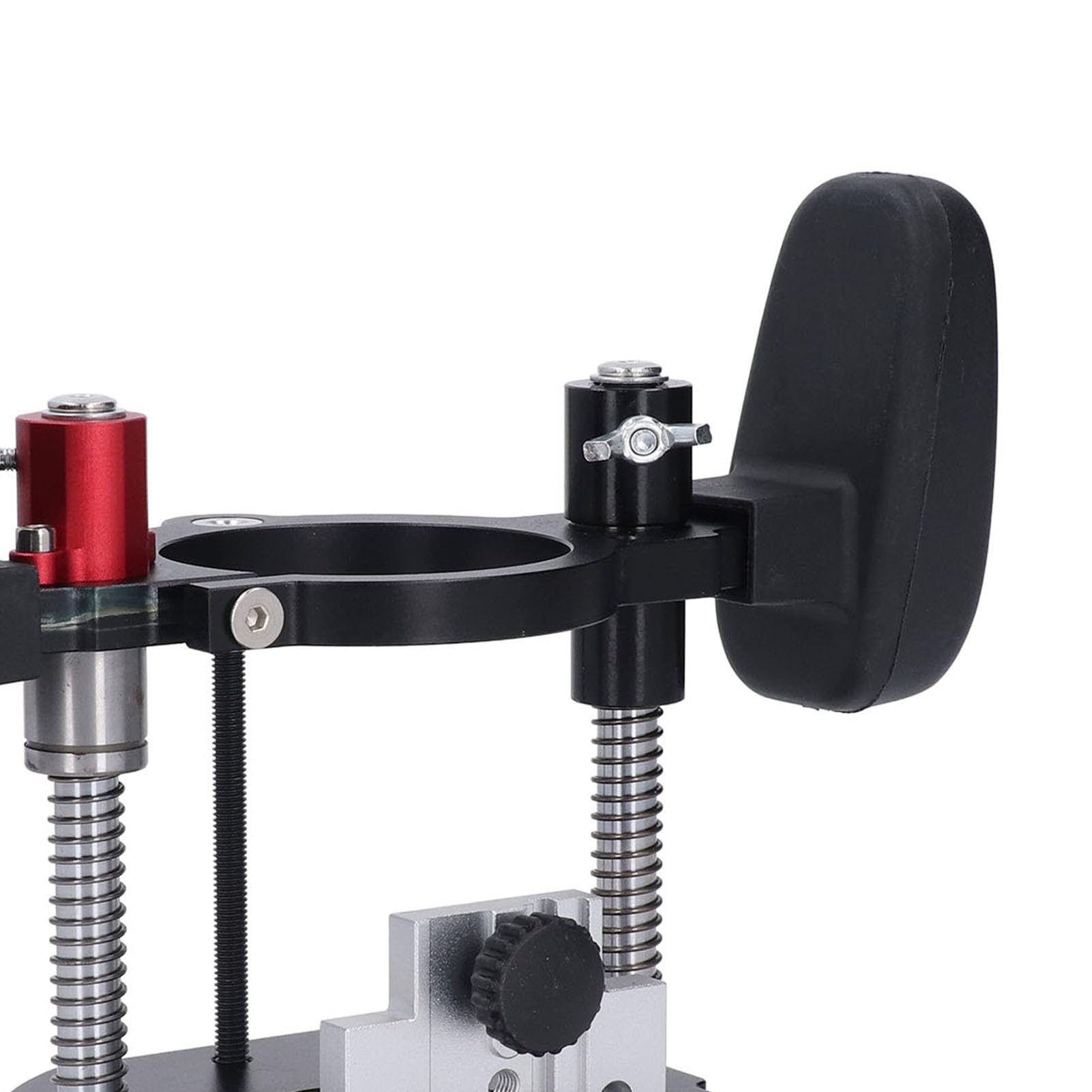 Ejoyous Router Lift System, Router Lift Base regulowany skok stołu frezarskiego ze stopu aluminium uchwyt do frezarki do obróbki drewna, zakres zacisku 63,5-65 mm