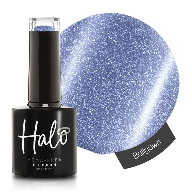 Halo Gel Polish 8ml - Ballgown. UV/LED Gel Nail Polish, Long Lasting & Easy To Apply. Nail Art Colours For Manicure & Pedicure. Gel Polish For Professional & Home Use.