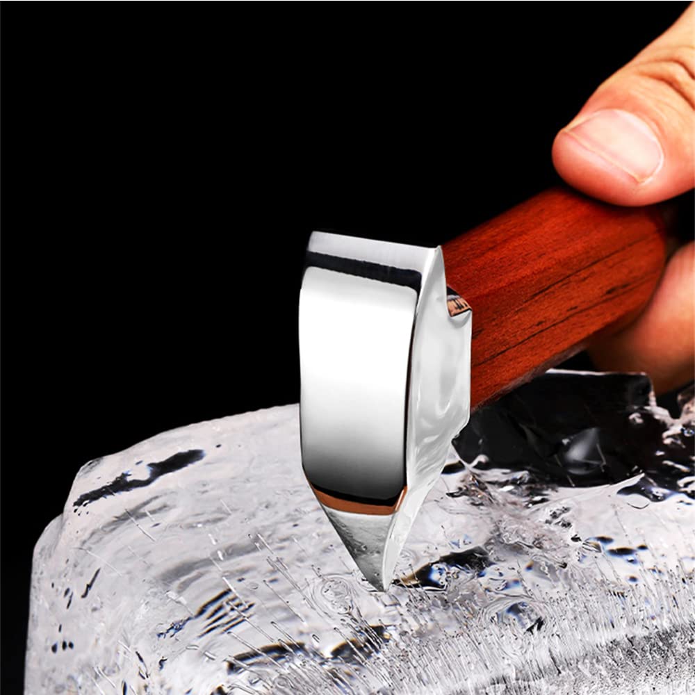 Rompighiaccio Giapponese In Acciaio Inox Con Manico Legno - 17cm Per Bar, Campeggio E Cucina | Stile Tradizionale - Foto 4