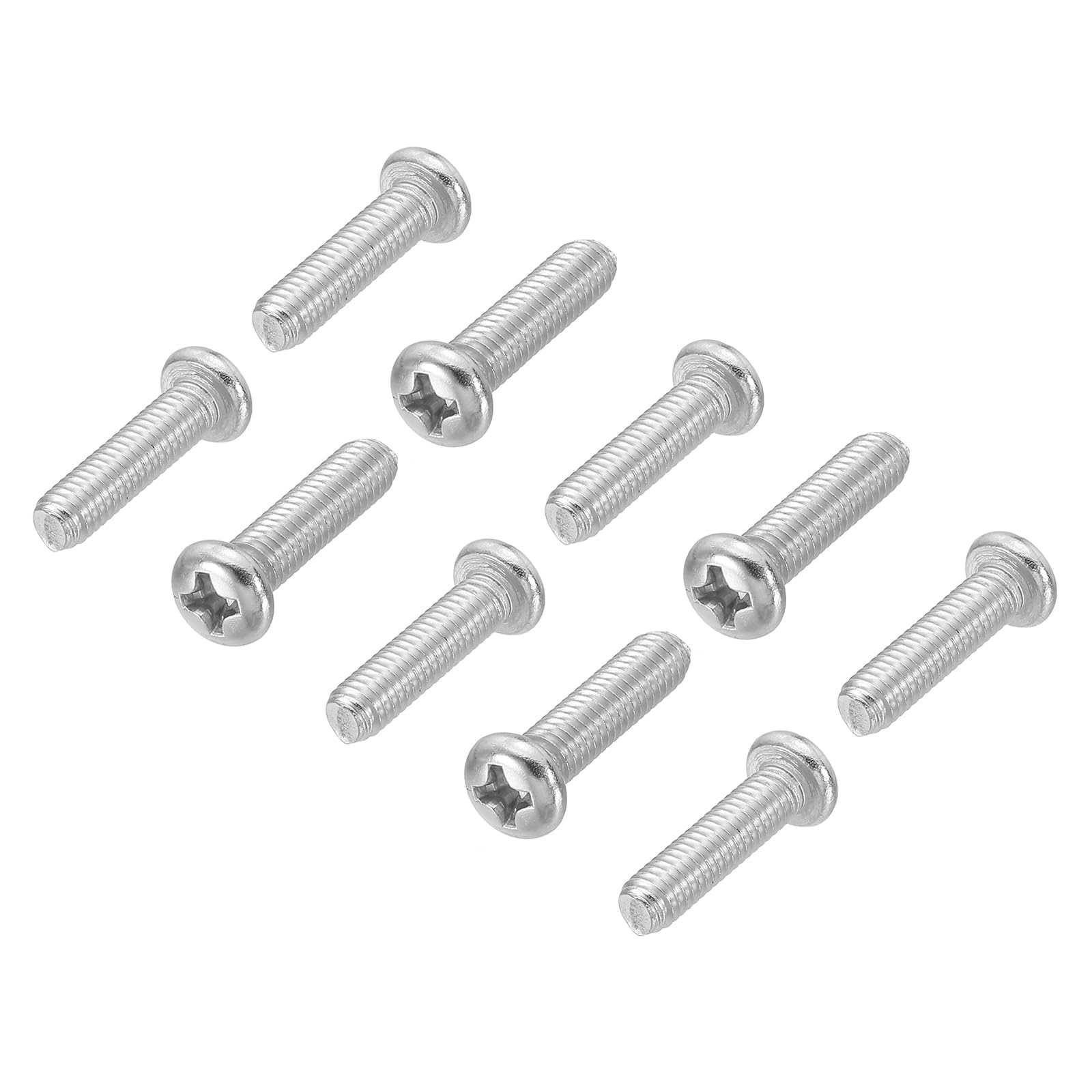 PATIKIL Phillips Pan Head Screws, 30 Pack M4-0.7 x 16mm 304 Stainless Steel 18-8 Full Thread, Pan Head Machine Phillips Drive Screw