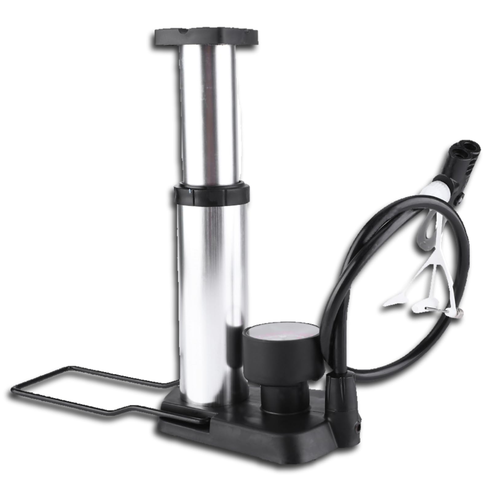 equlup Bikes Pump, Portable Foot Pedal Inflator High Pressure Air Pump Bikes Frame Mounted Pumps Wheel Tire Pump Accessories Parts for Electric Bikes