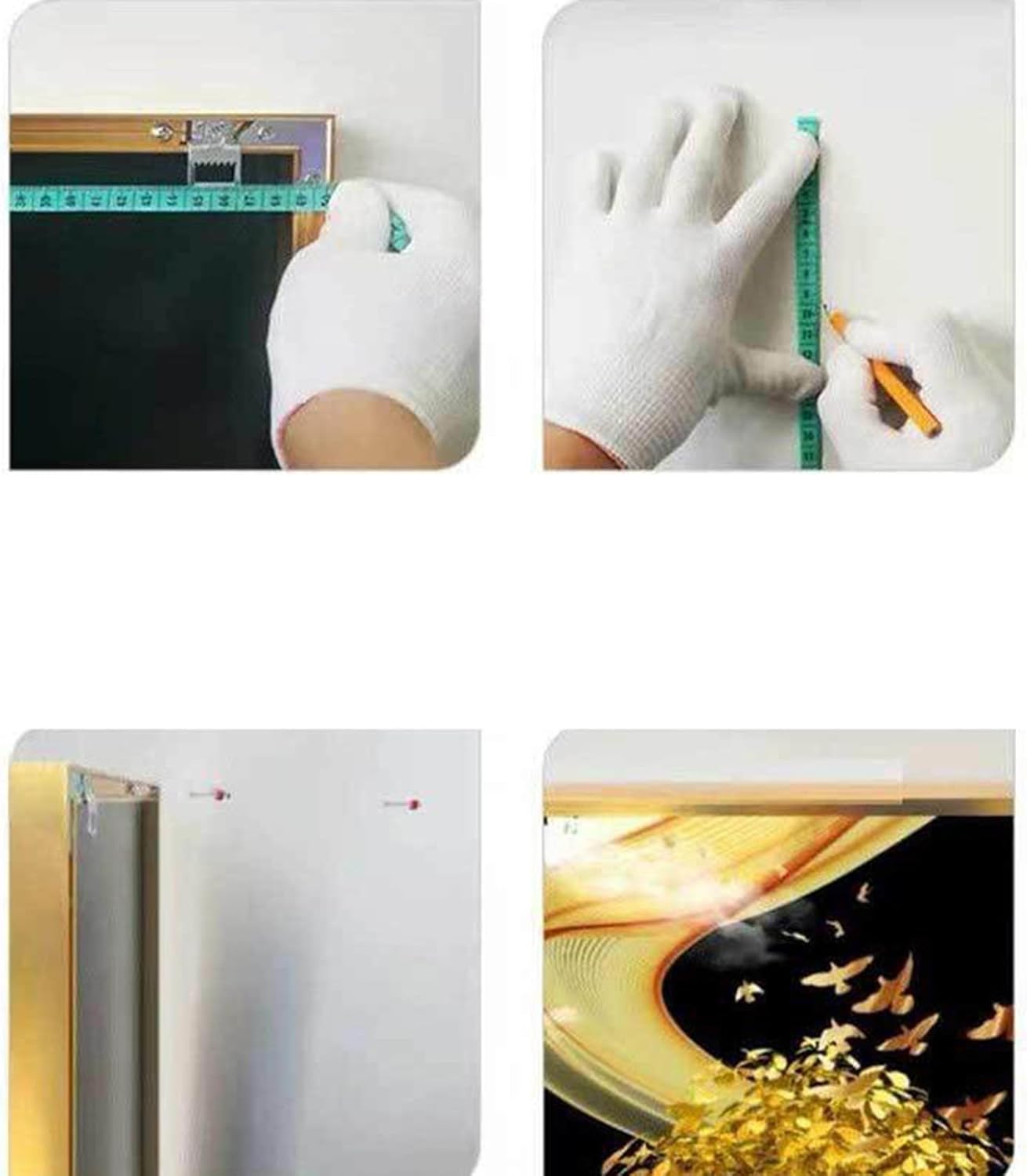 [JUI3N] アートパネル 3枚 ポスター アートフレーム 風水 絵画 キャンバスアート F ホームインテリア 飾り絵 壁飾り 壁