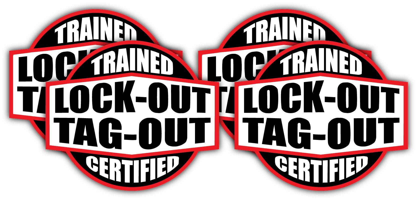 Amazon.com: Lock Out Tag Out Trained & Certified Hard Hat Sticker ...