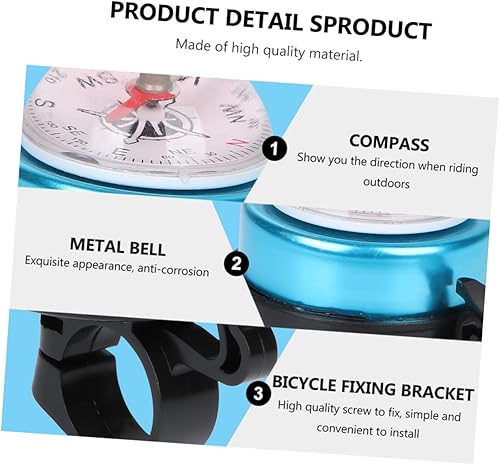 Miniatura 2 de Kisangel Campana de bicicleta para niños, bicicletas para adultos, accesorios de latón, alarma de bicicleta, campana de bicicleta para manillar de