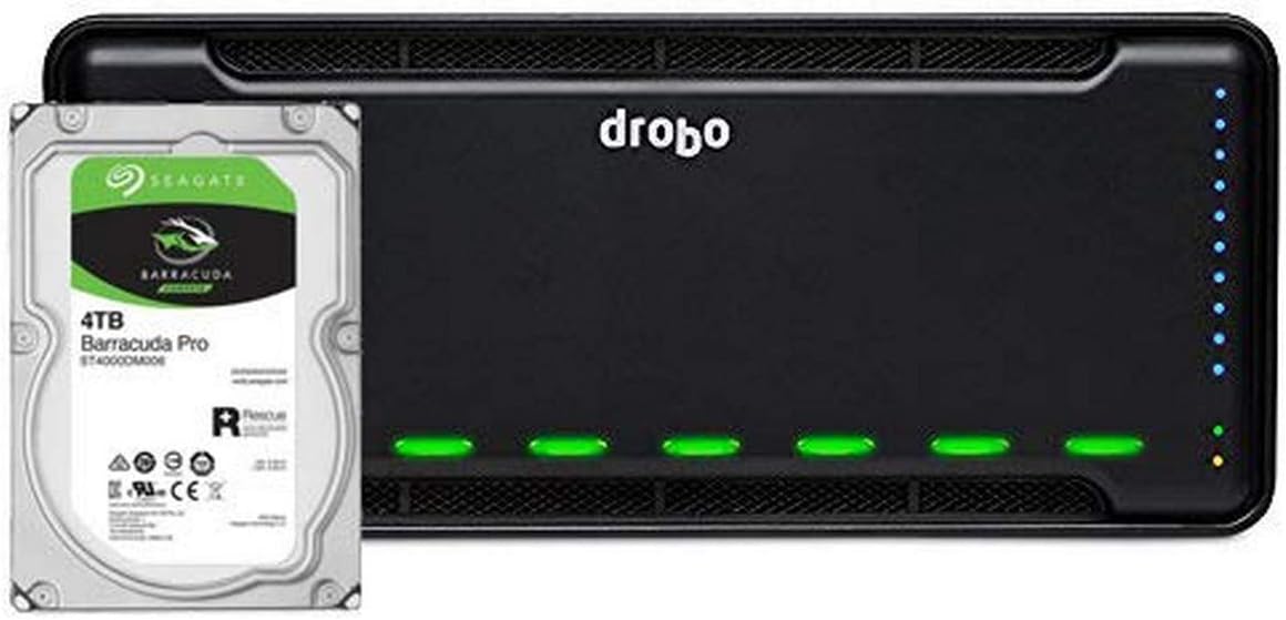 Drobo 8D 24TB Storage Array (6X4TB HDDs), Thunderbolt 3 (DRDR7A21-24TB)