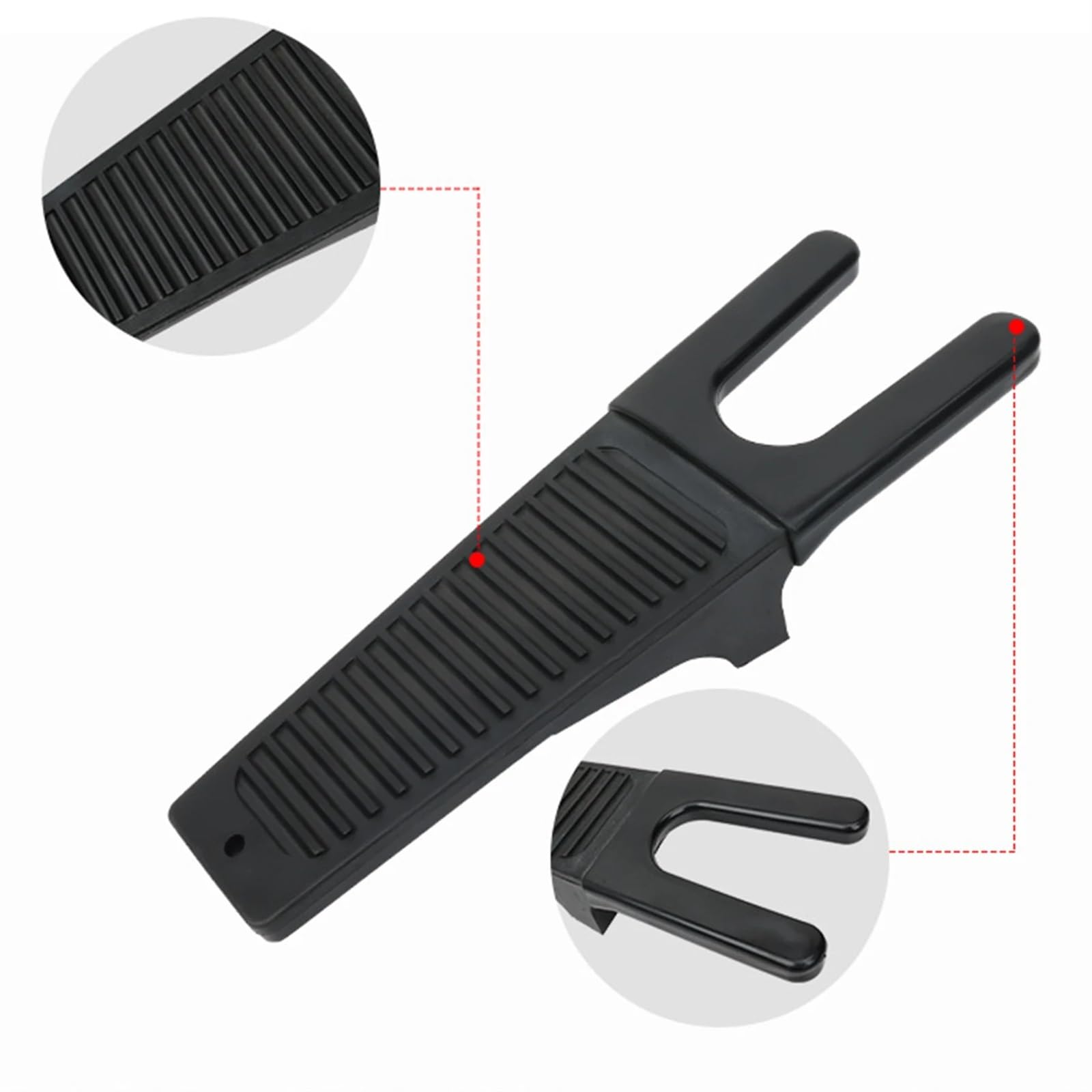 bisch Cuernos de Zapato de 33,5 cm, Calzador de plástico Negro Profesional con Forma de Cuchara, Calzador, Elevador de Zapatos, plástico Antideslizante Flexible y Resistente