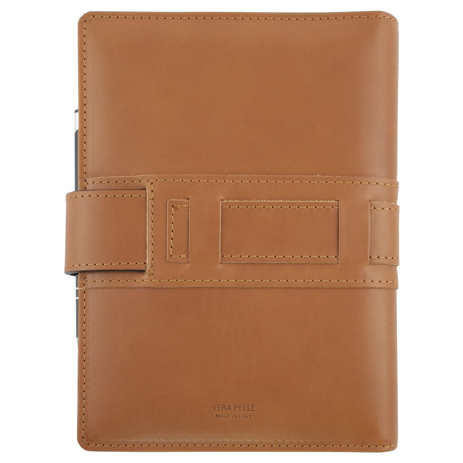 Agenda 2027 in Vera Pelle - Planner Giornaliero a Righe 12 Mesi - cm 15x21 (A5) - Collezione exclusive - Cuoio