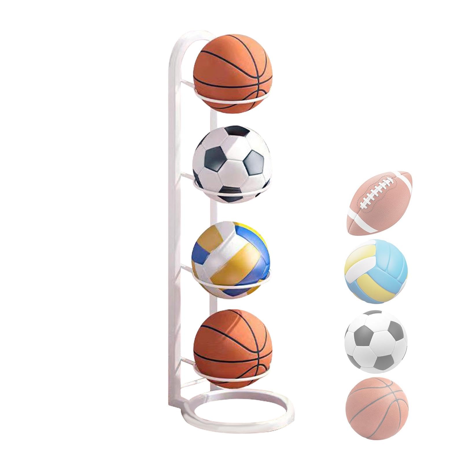 Iron 4-Tier Multi-Layer Ball Stand | Basketball & Football Organizer Rack | Suitable For Volleyball Too
